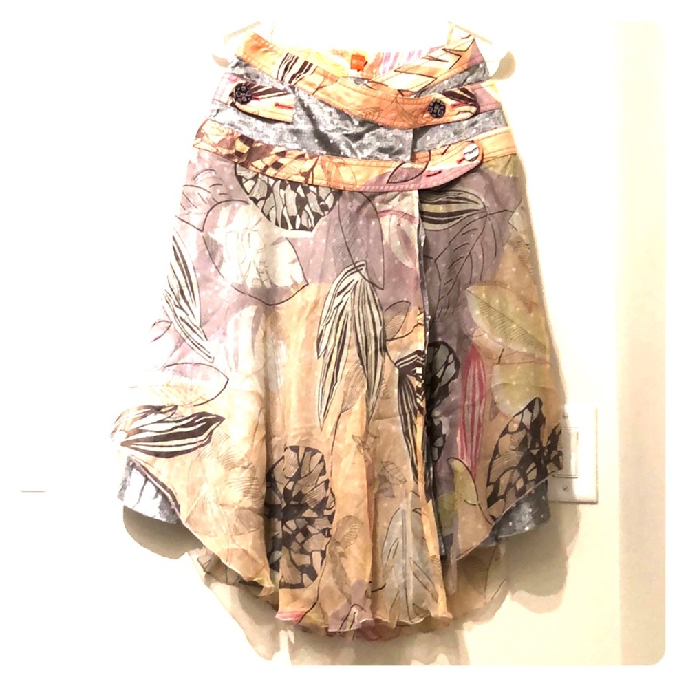 Hugo Boss Orange Label floral tiered skirt